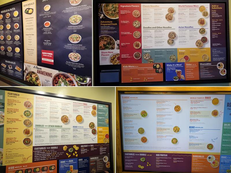 Noodles and Company Menu