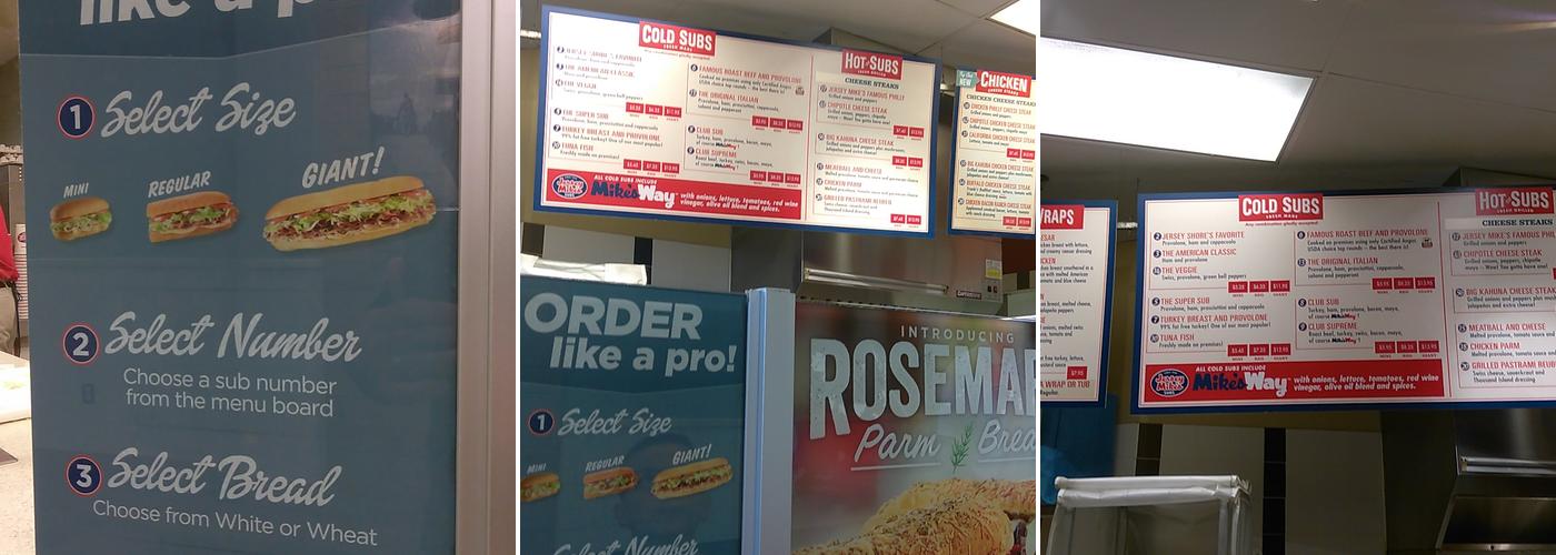 Jersey Mike's Subs Menu