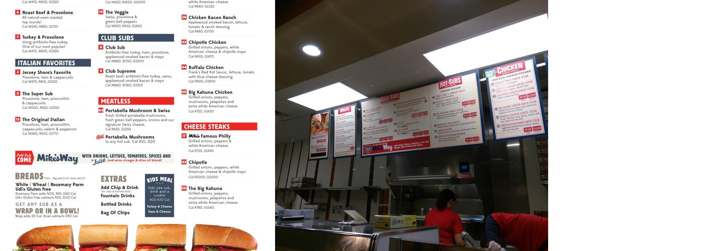 Jersey Mike's Subs Menu