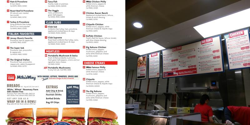 Jersey Mike's Subs Menu