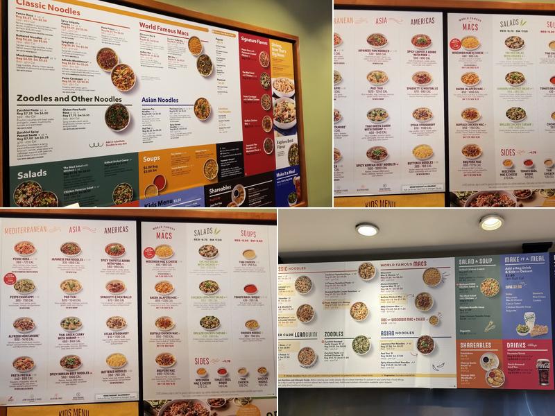 Noodles and Company Menu