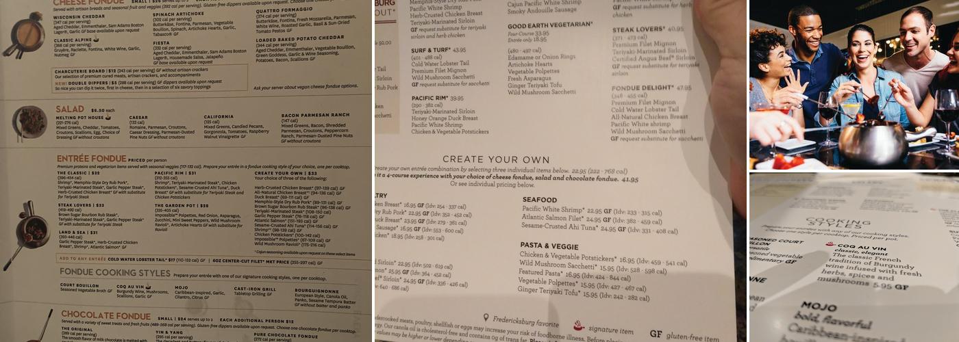 The Melting Pot Menu