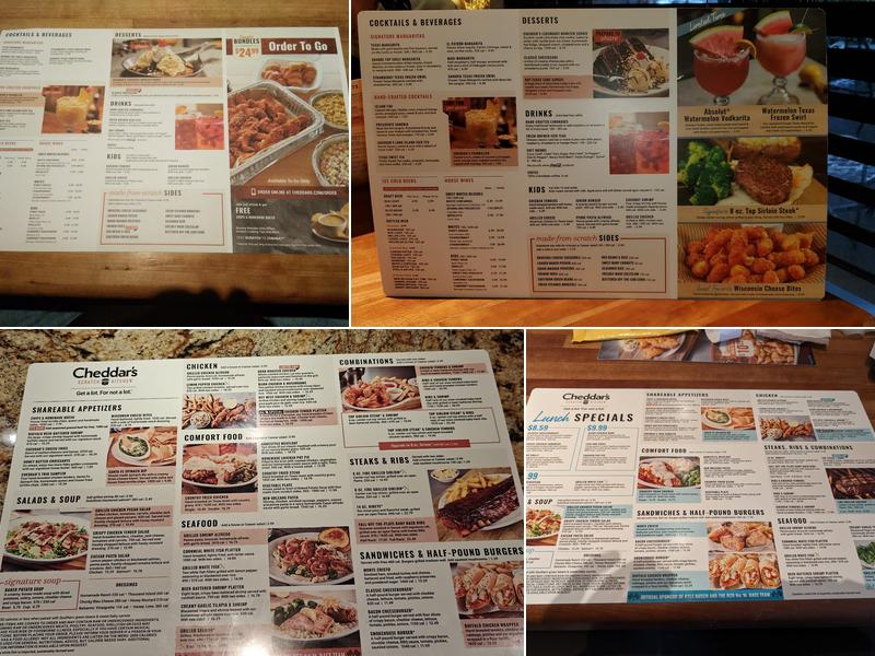 Cheddar's Scratch Kitchen Menu