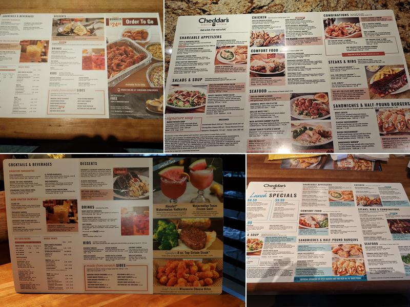 Cheddar's Scratch Kitchen Menu
