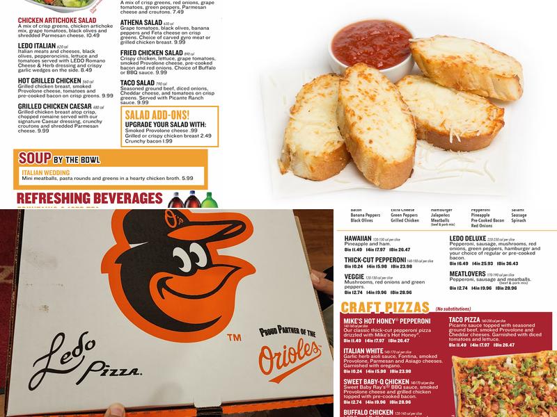 Ledo Pizza Menu