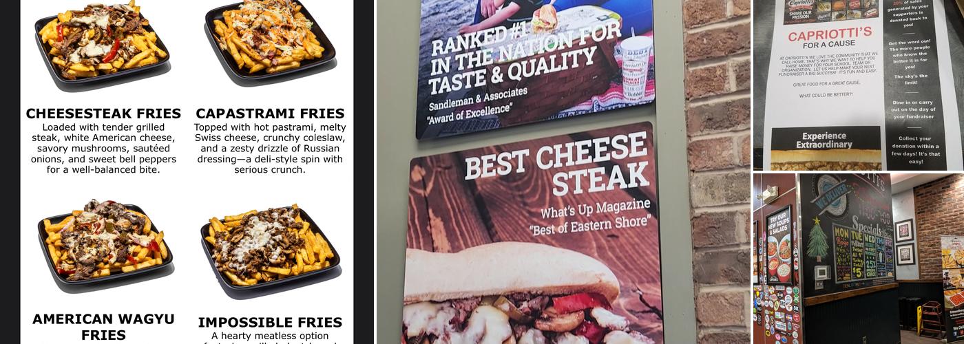 Capriotti's Sandwich Shop Menu