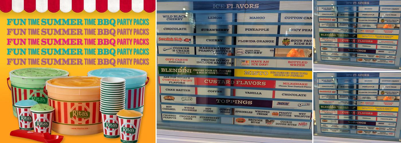 Rita's Italian Ice & Frozen Custard Menu