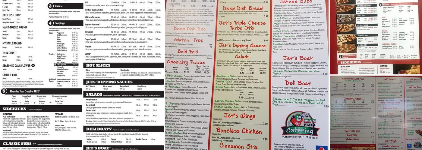 Jet's Pizza Menu
