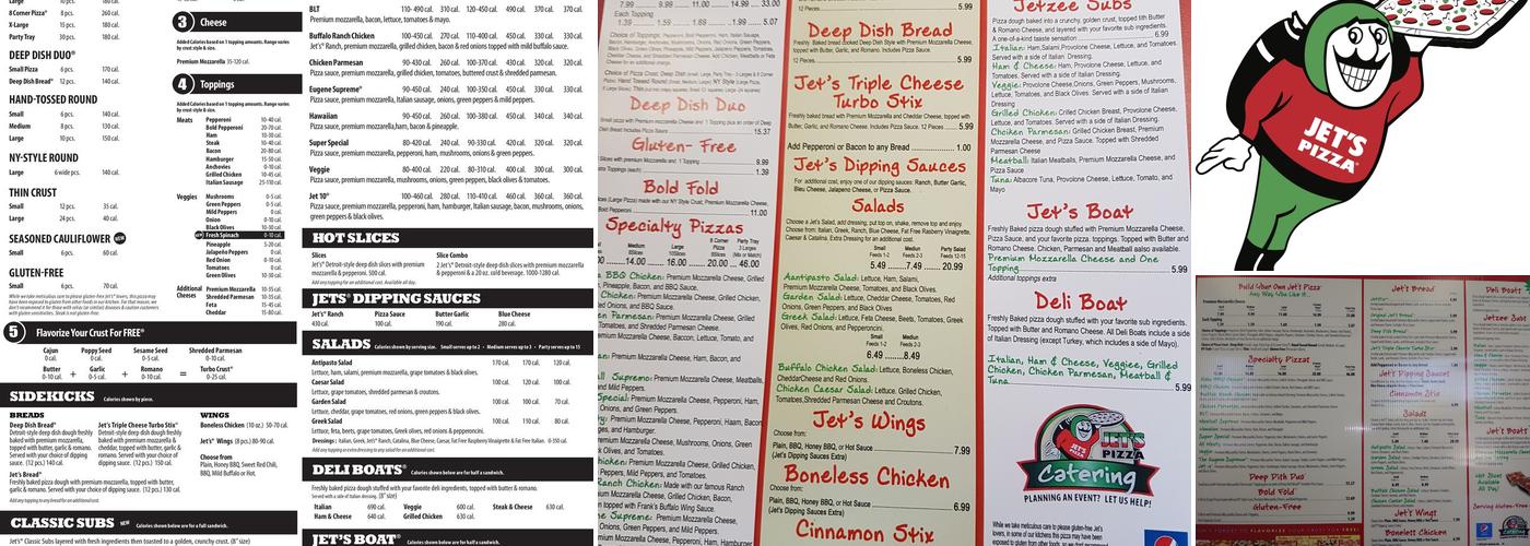 Jet's Pizza Menu