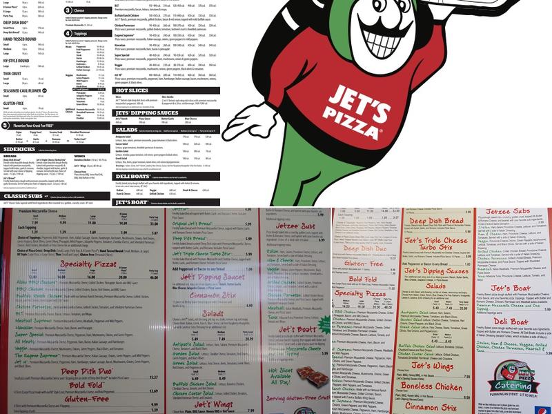 Jet's Pizza Menu
