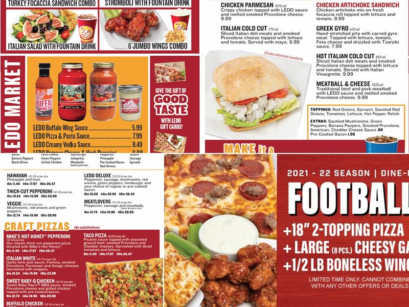 Ledo Pizza Menu