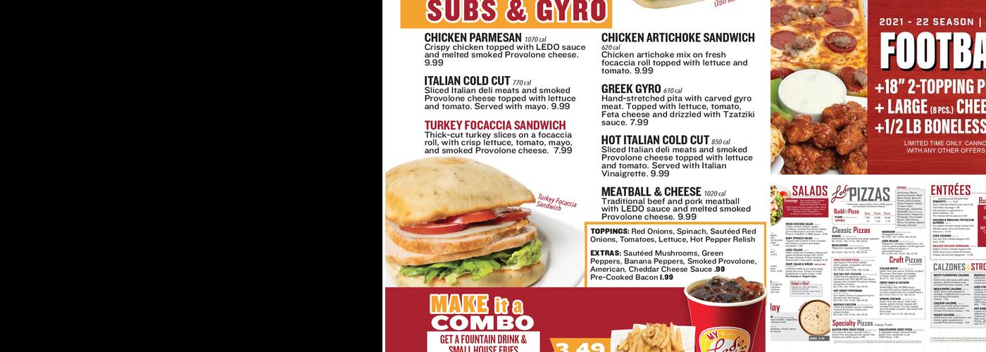 Ledo Pizza Edgewater, MD Menu