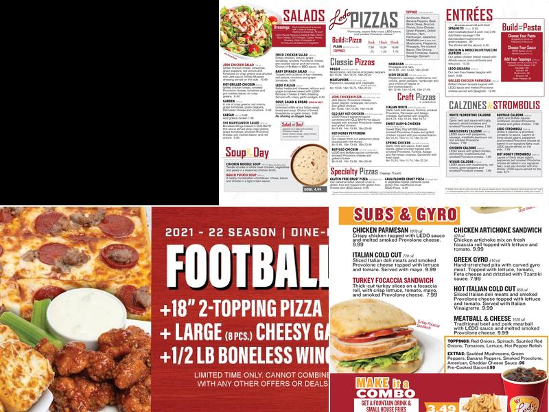 Ledo Pizza Edgewater, MD Menu