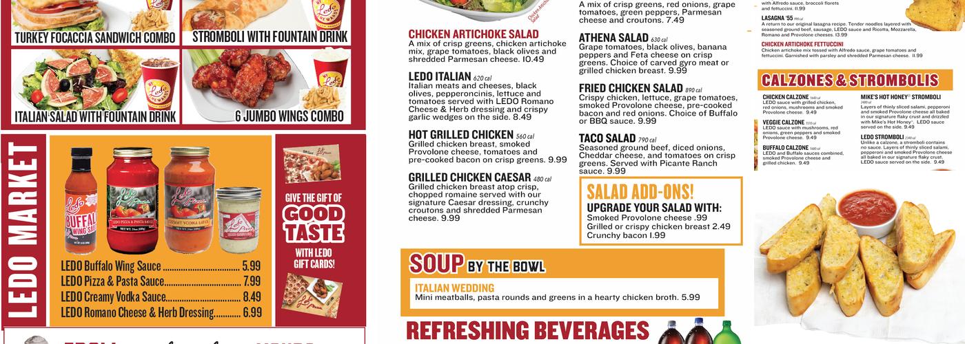 Ledo Pizza Annapolis, MD Menu