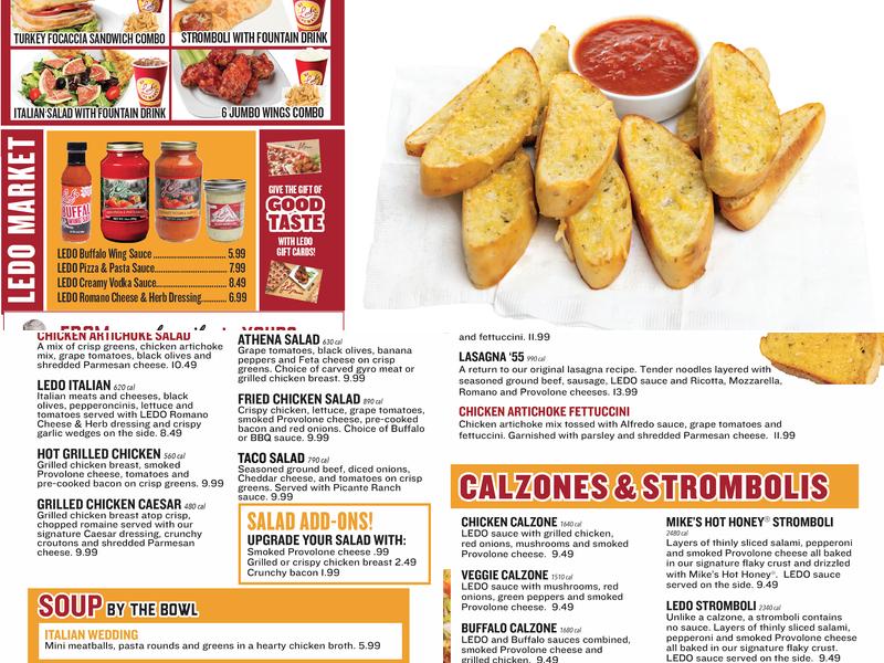 Ledo Pizza Annapolis, MD Menu
