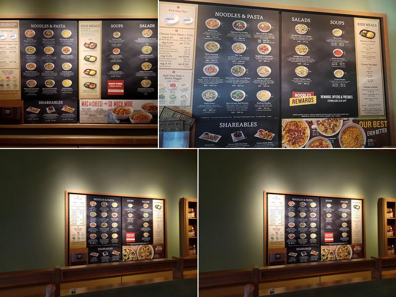 Noodles and Company Menu
