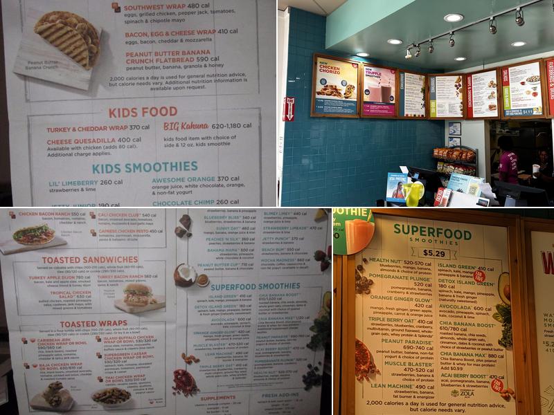 Tropical Smoothie Cafe Menu