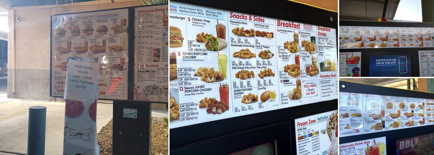 Sonic Drive-In Menu