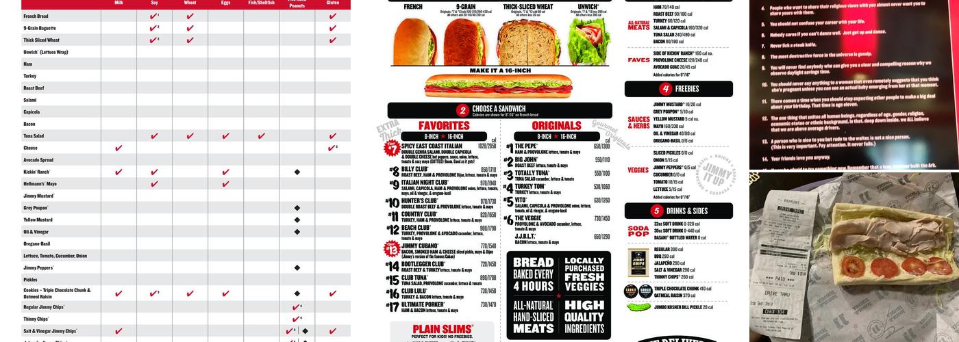 Jimmy John's Menu