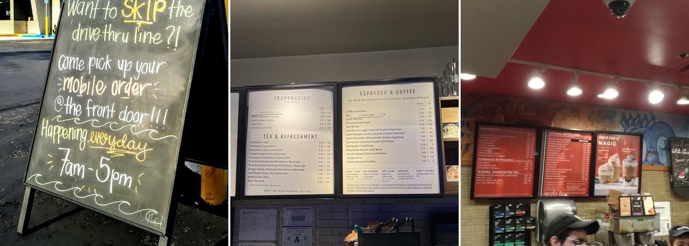 Starbucks Menu