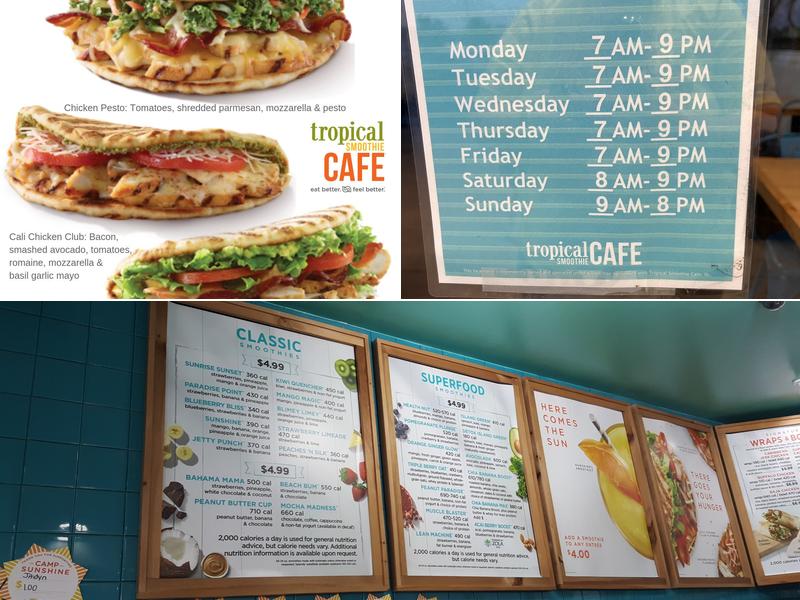 Tropical Smoothie Cafe Menu