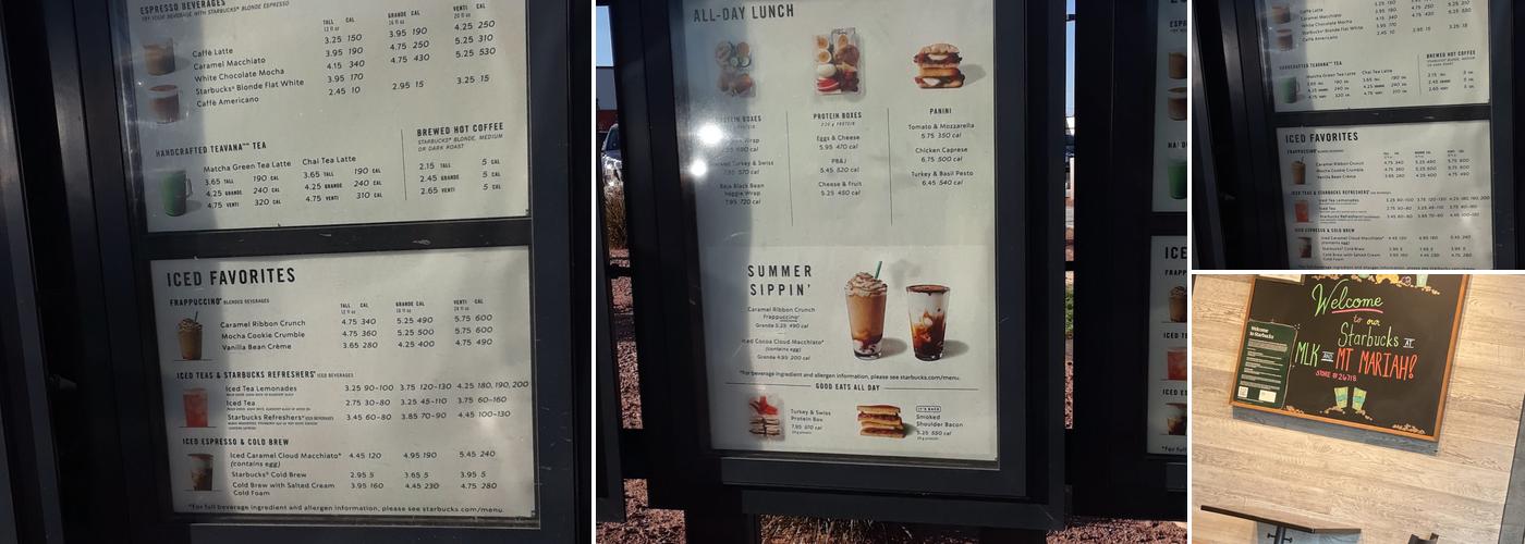 Starbucks Menu