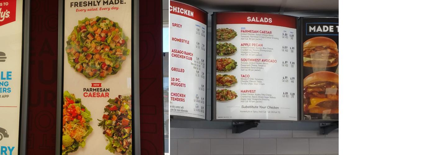 Wendy's Menu