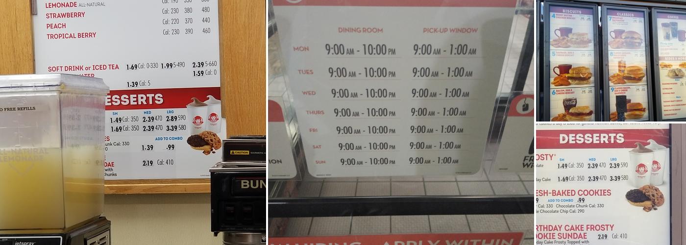 Wendy's Menu