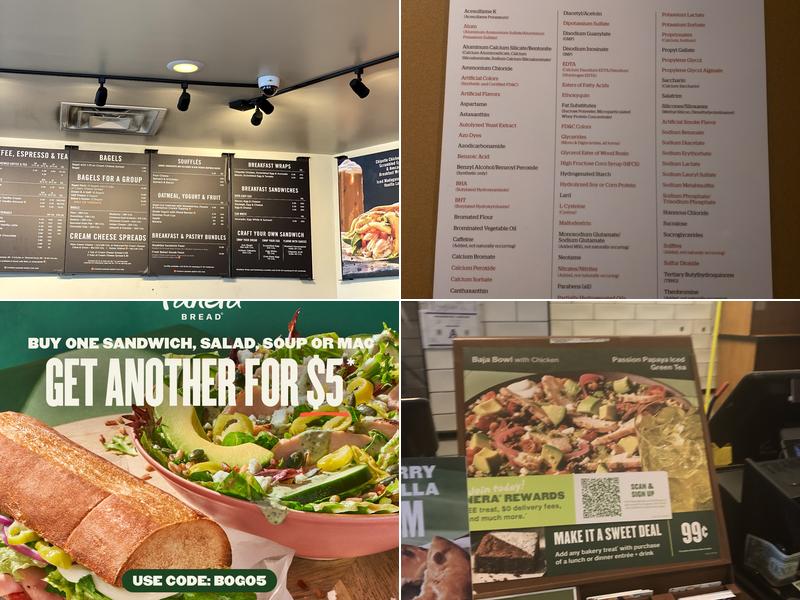 Panera Bread Menu
