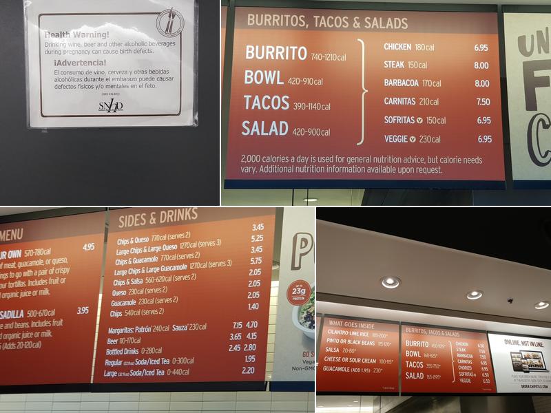 Chipotle Mexican Grill Menu