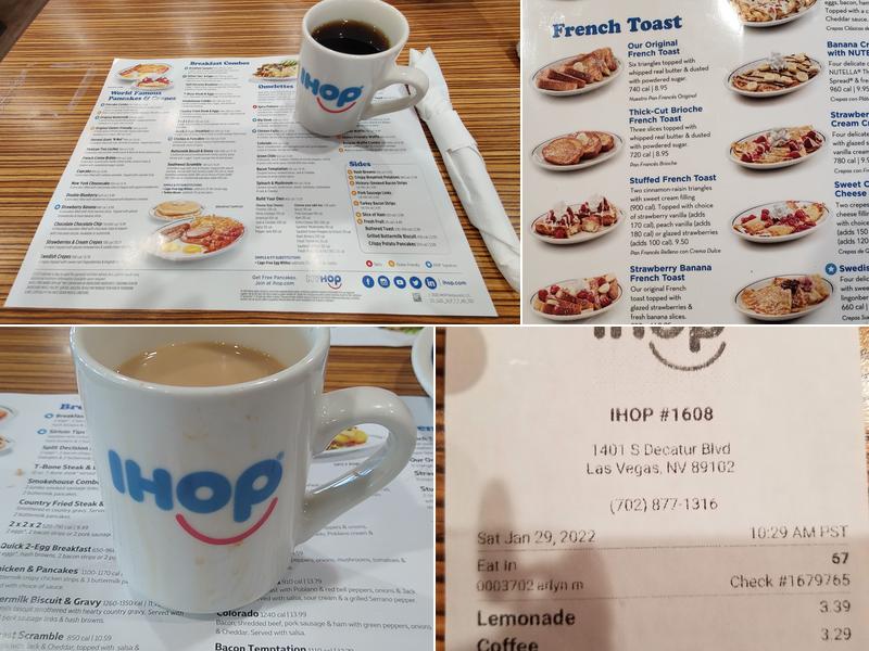 IHOP Menu