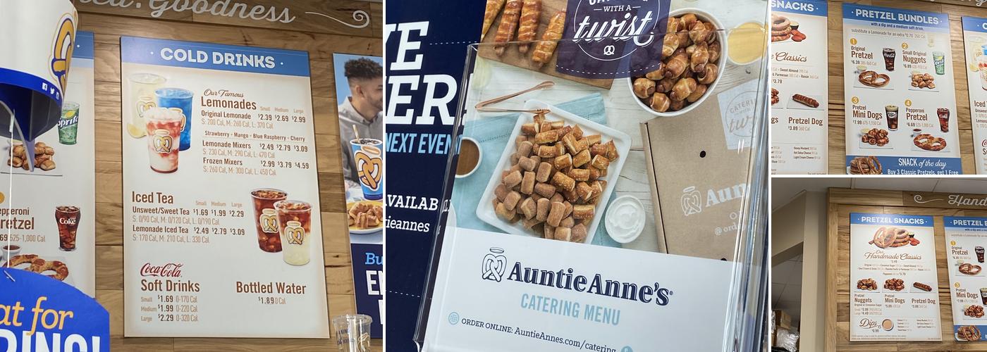 Auntie Anne's Menu