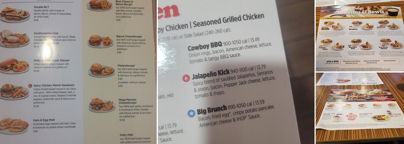IHOP Menu