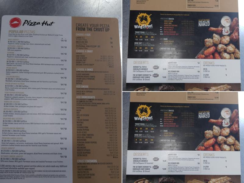 Pizza Hut Menu