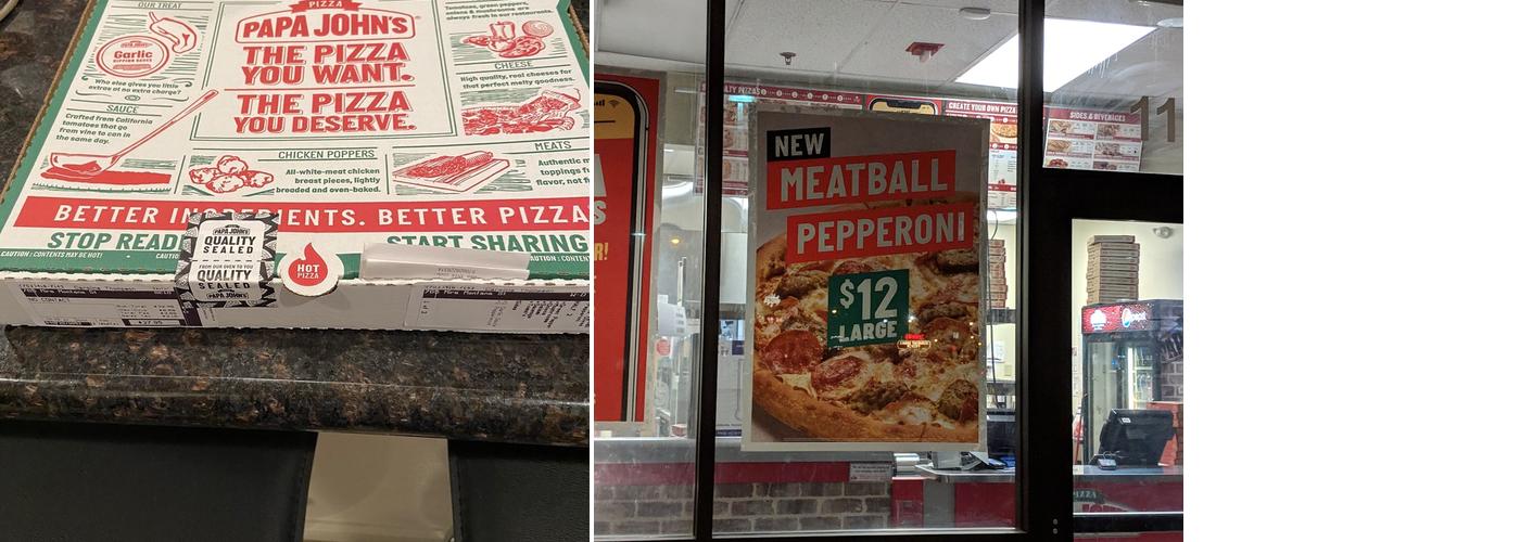 Papa Johns Pizza Menu