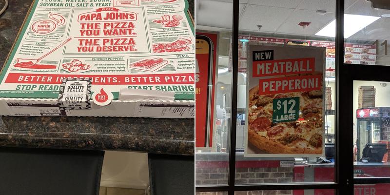 Papa Johns Pizza Menu