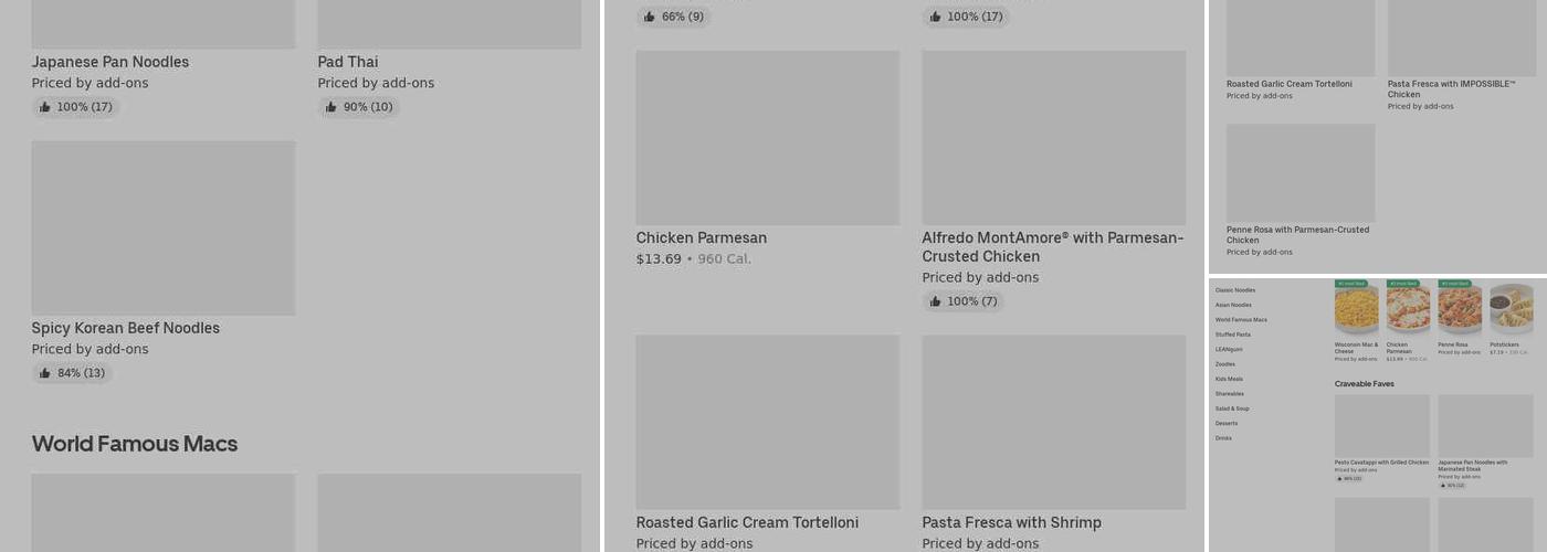 Noodles and Company Menu