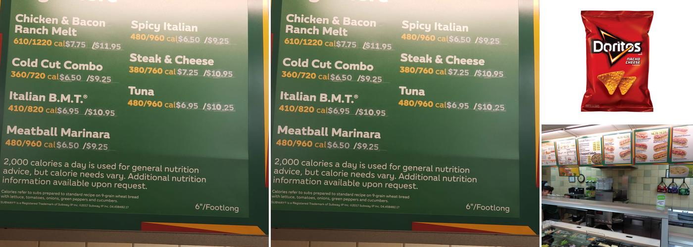 Subway Menu