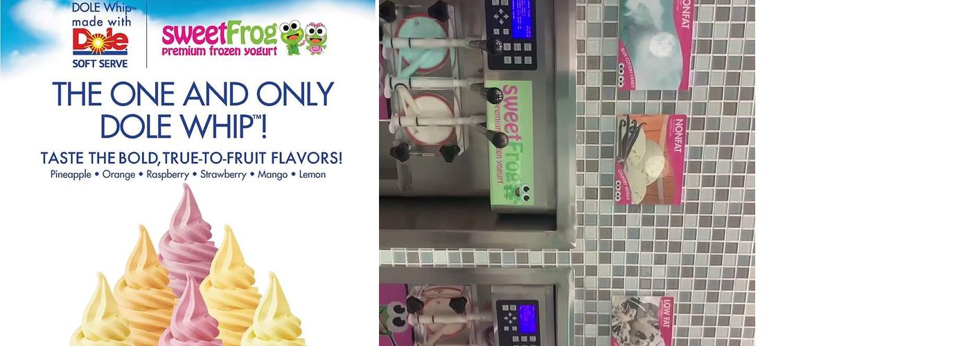 sweetFrog Premium Frozen Yogurt Menu