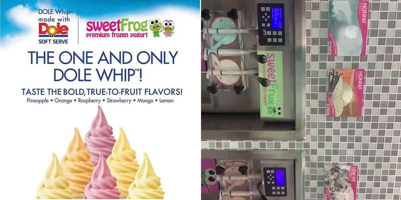 sweetFrog Premium Frozen Yogurt Menu