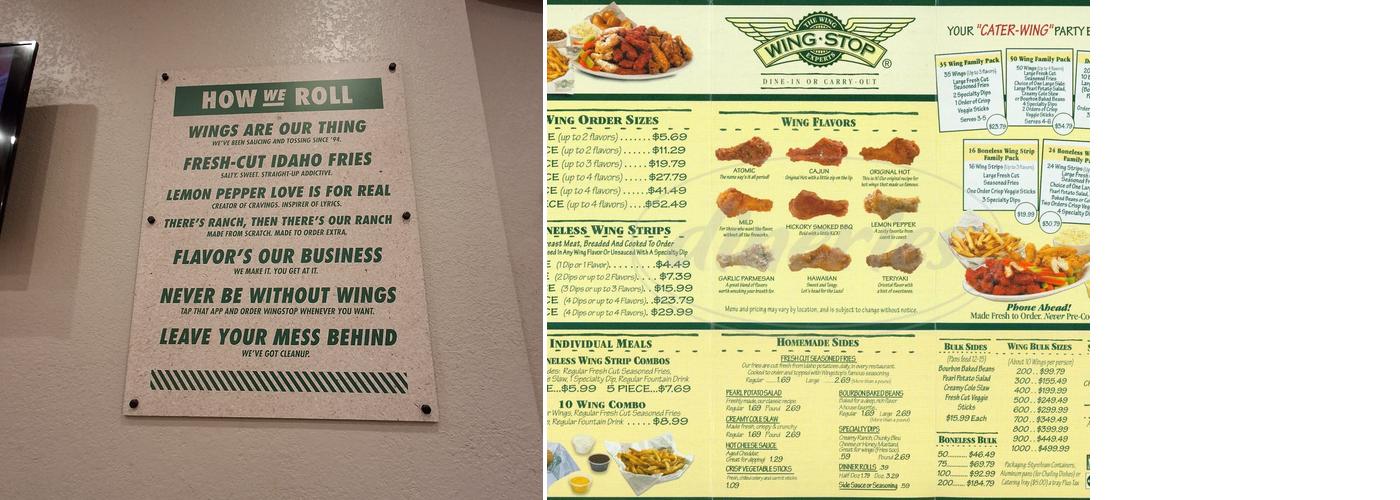 Wingstop Menu