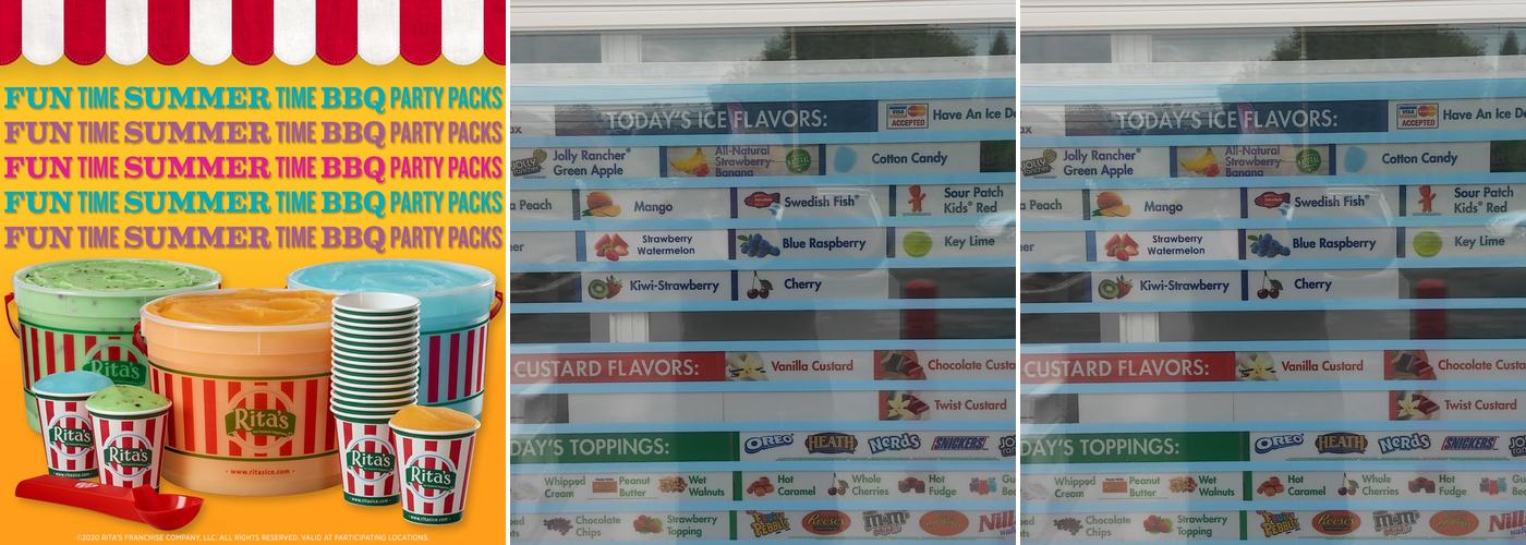 Rita's Italian Ice & Frozen Custard Menu