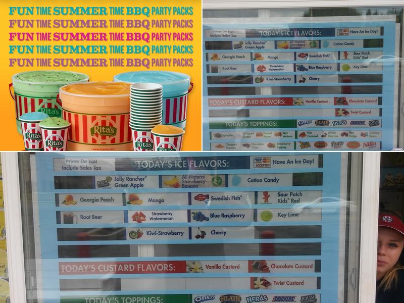 Rita's Italian Ice & Frozen Custard Menu