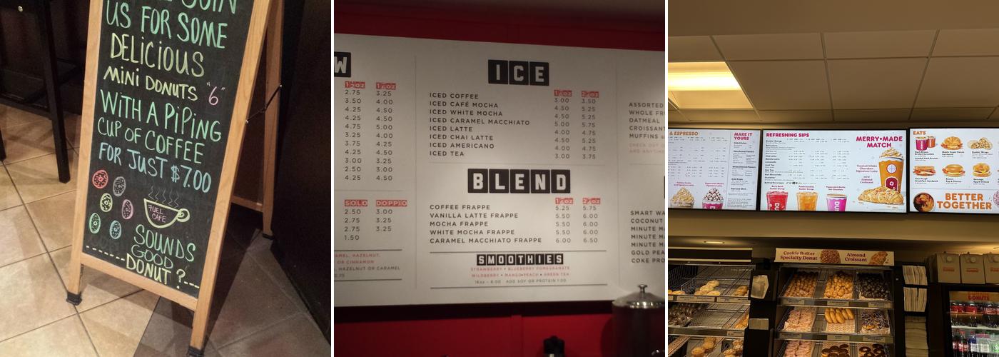 Dunkin' Menu