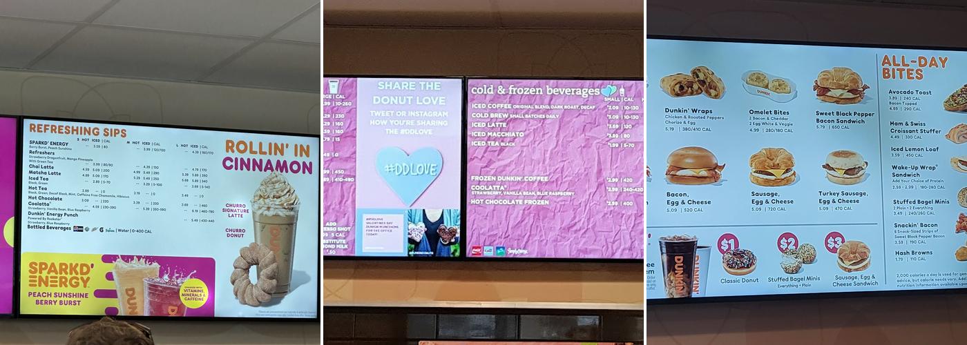 Dunkin' Menu