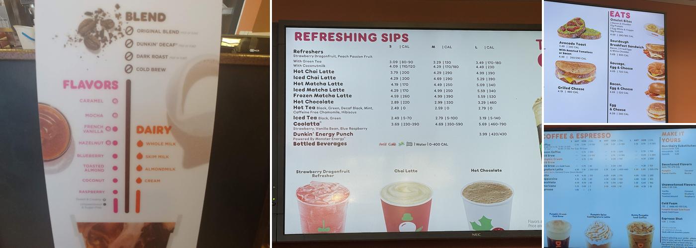 Dunkin' Menu
