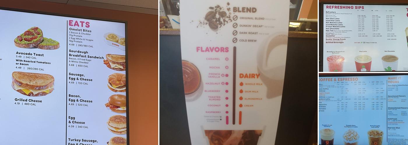 Dunkin' Menu