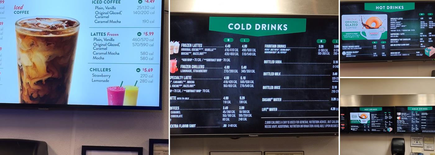 Krispy Kreme Menu