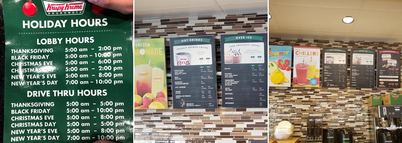 Krispy Kreme Menu