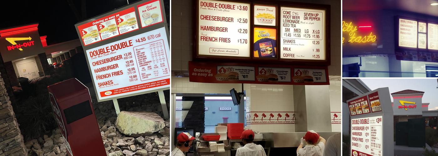 In-N-Out Burger Menu